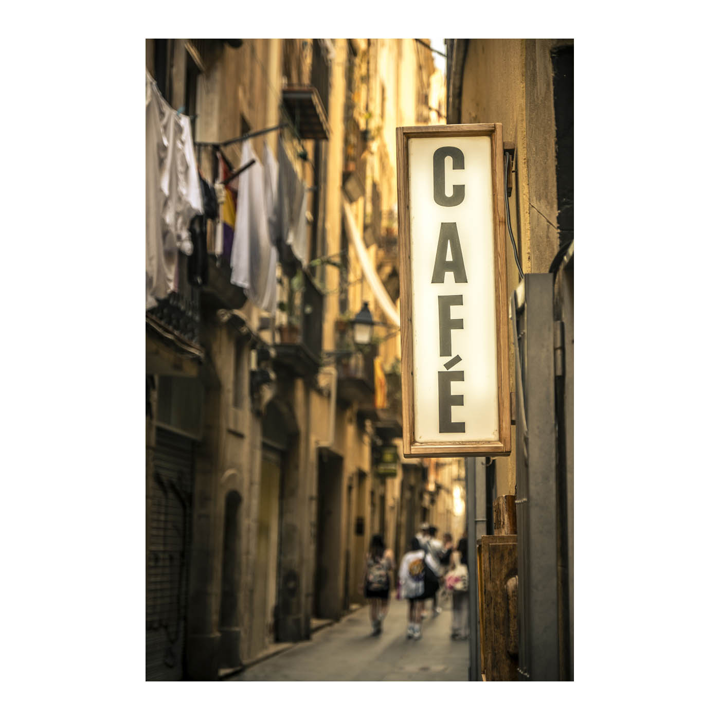 Foto poster de una calle de Barcelona
