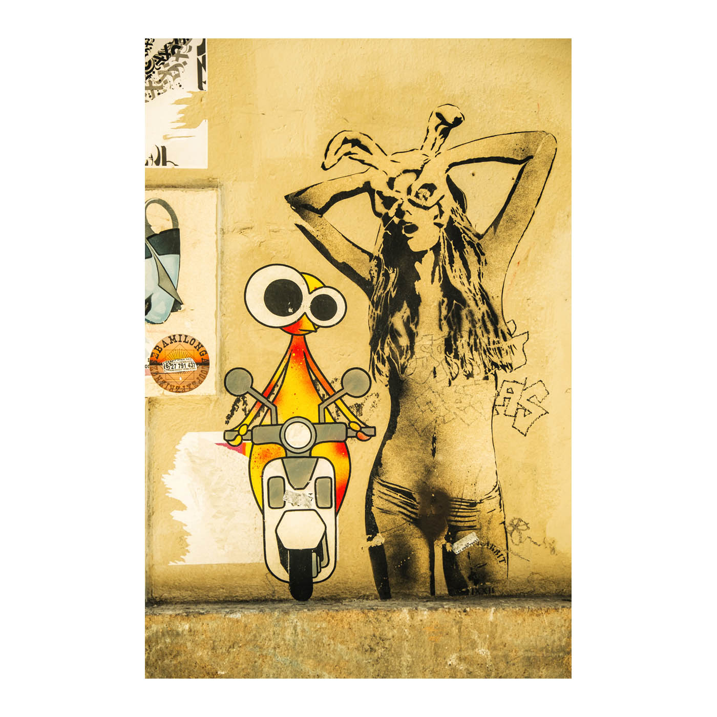 Photo poster of street art in Barcelona