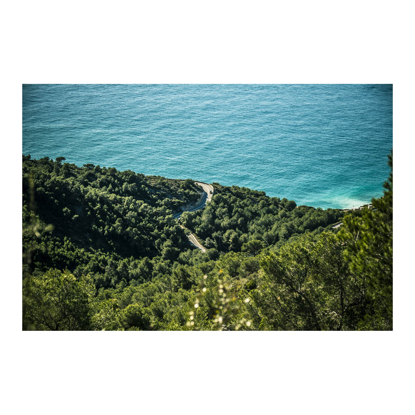 Photo of the Mediterranean Sea and the mountains of Garraf