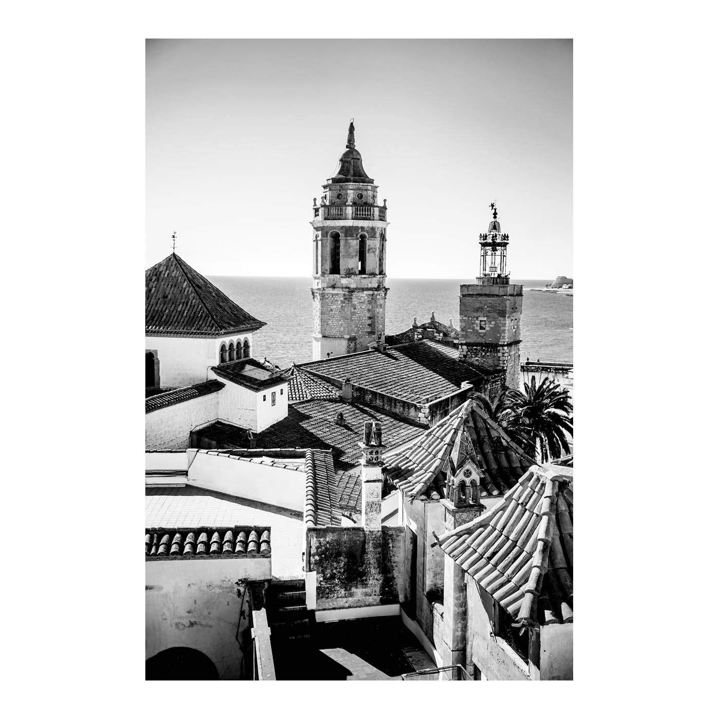 Photo in Black and white of Sitges Church